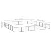 Dog Kennel Black 387.5 ft² Steel