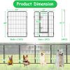 Dog Playpen Foldable 24 Panels Dog Pen 40" Height Pet Enclosure Dog Fence Outdoor with Lockable Door for Large/Medium/Small Dogs,Puppy Playpen,RV,Camp